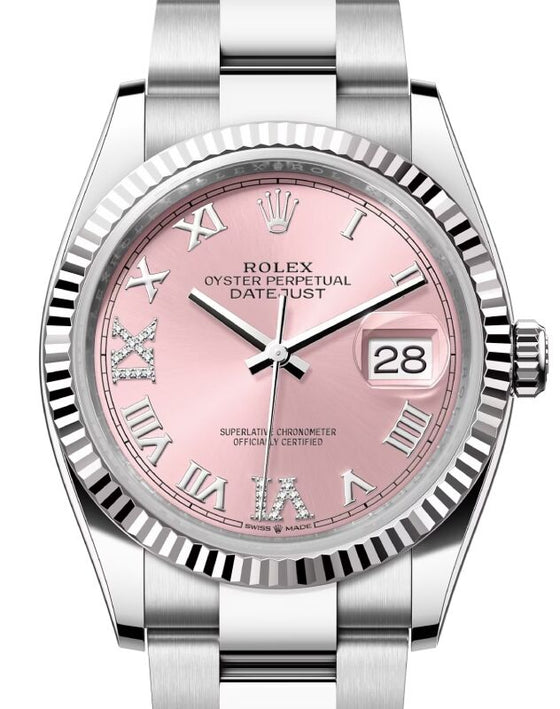 Rolex Datejust 36 36 mm 126234PRDO Steel/White Gold Pink