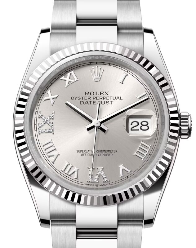 Rolex Datejust 36 36 mm 126234SRDO Steel/White Gold Silver