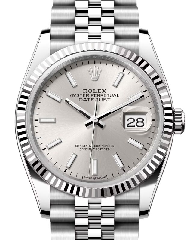 Rolex Datejust 36 36 mm 126234SSJ Steel/White Gold Silver