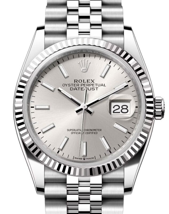 Rolex Datejust 36 36 mm 126234SSJ Steel/White Gold Silver