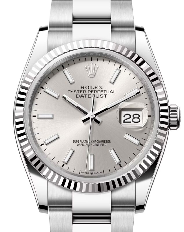 Rolex Datejust 36 36 mm 126234SSO Steel/White Gold Silver