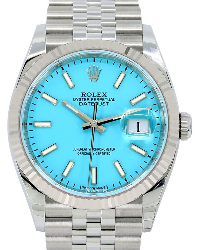 Rolex Datejust 36 36 mm 126234TSJ Steel/White Gold Turquoise