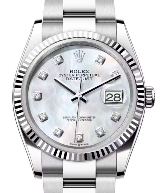 Rolex Datejust 36 36 mm 126234WMDO Steel/White Gold White Mother of Pearl