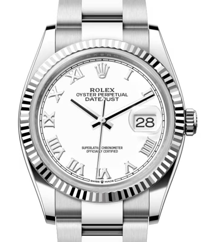 Rolex Datejust 36 36 mm 126234WRO Steel/White Gold White