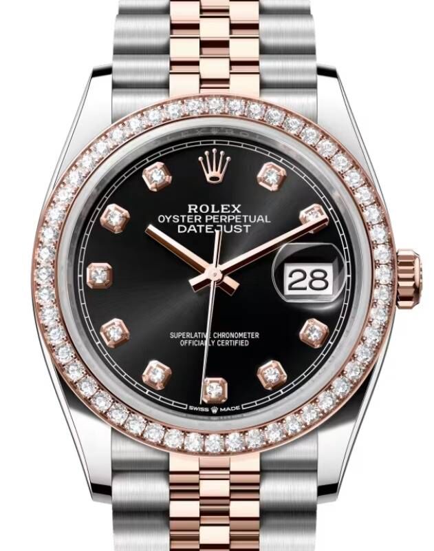 Rolex Datejust 36 36 mm 126281RBRBDJ Steel/Rose Gold/Diamonds Black