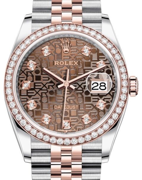 Rolex Datejust 36 36 mm 126281RBRCJDJ Steel/Rose Gold/Diamonds Chocolate