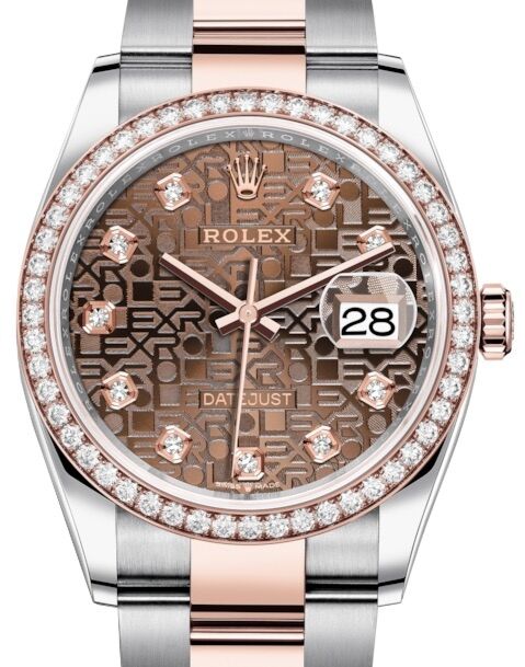 Rolex Datejust 36 36 mm 126281RBRCJDO Steel/Rose Gold/Diamonds Chocolate