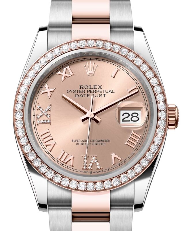 Rolex Datejust 36 36 mm 126281RBRRRDVIO Steel/Rose Gold/Diamonds Rose
