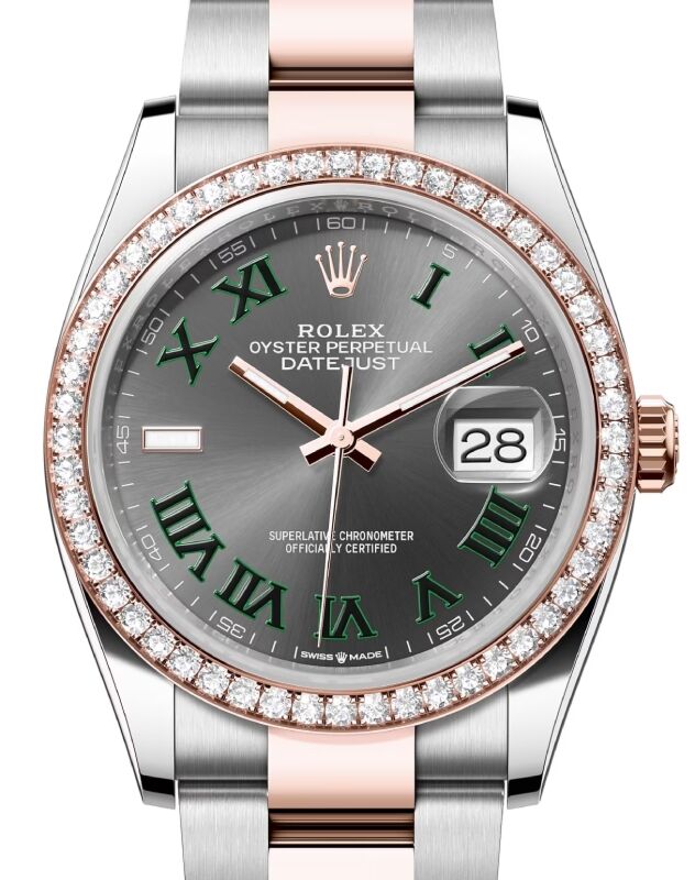 Rolex Datejust 36 36 mm 126281RBRSRO Steel/Rose Gold/Diamonds Slate