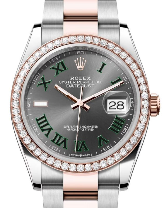Rolex Datejust 36 36 mm 126281RBRSRO Steel/Rose Gold/Diamonds Slate