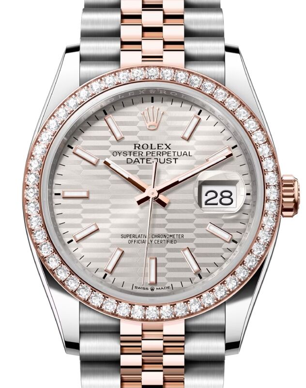Rolex Datejust 36 36 mm 126281RBRSSJ Steel/Rose Gold/Diamonds Silver