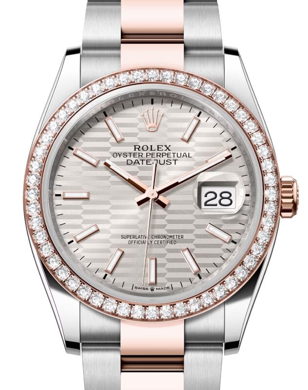 Rolex Datejust 36 36 mm 126281RBRSSO1 Steel/Rose Gold/Diamonds Silver