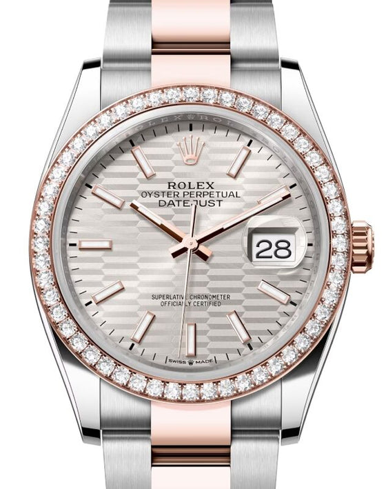Rolex Datejust 36 36 mm 126281RBRSSO1 Steel/Rose Gold/Diamonds Silver