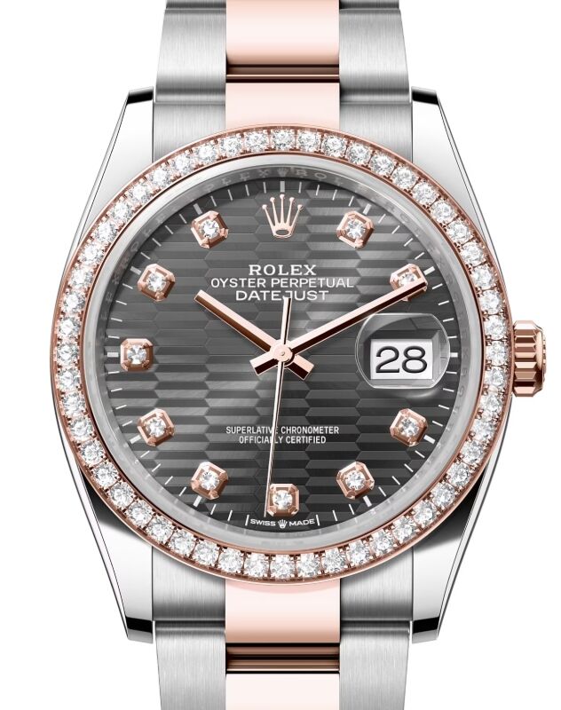 Rolex Datejust 36 36 mm 126281RBRSTFMDO Steel/Rose Gold/Diamonds Slate