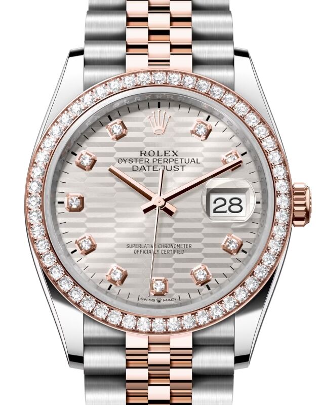 Rolex Datejust 36 36 mm 126281RBRSVFMDJ Steel/Rose Gold/Diamonds Silver