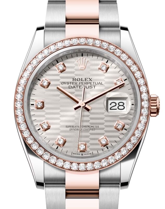 Rolex Datejust 36 36 mm 126281RBRSVFMDO Steel/Rose Gold/Diamonds Silver