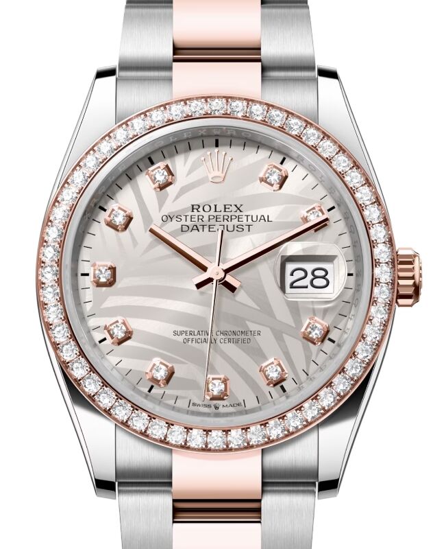 Rolex Datejust 36 36 mm 126281RBRSVMDO Steel/Rose Gold/Diamonds Silver
