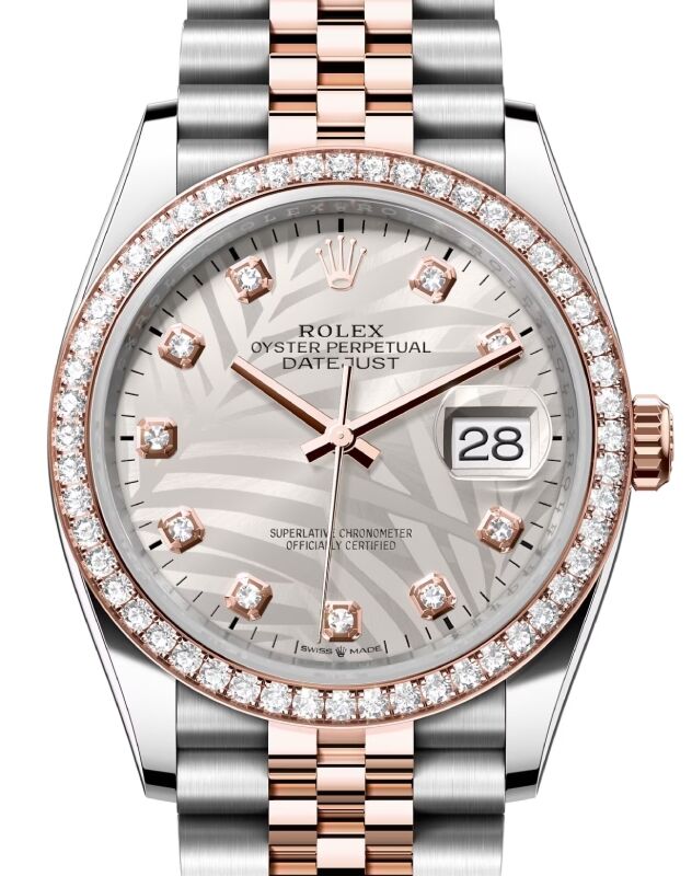 Rolex Datejust 36 36 mm 126281RBRSVPMDJ Steel/Rose Gold/Diamonds Silver
