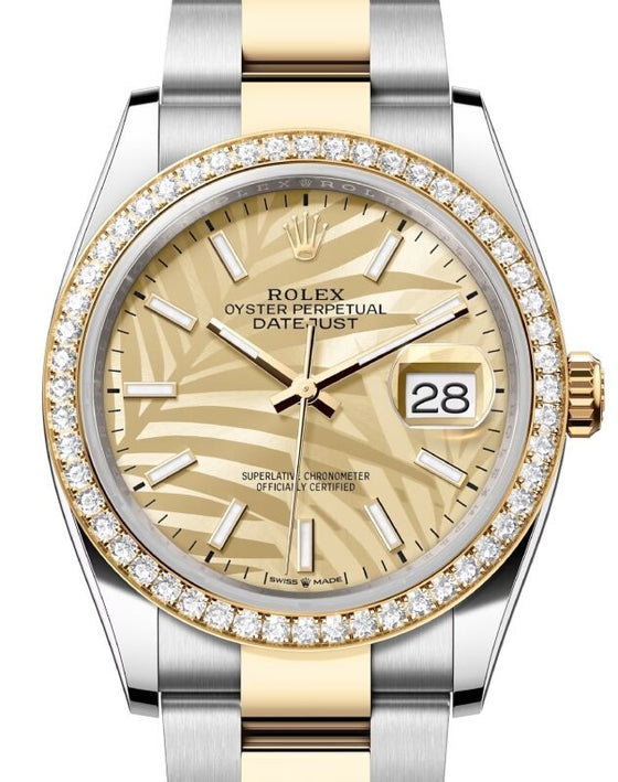 Rolex Datejust 36 36 mm 126283RBRCDDO Steel/Yellow Gold/Diamonds Golden