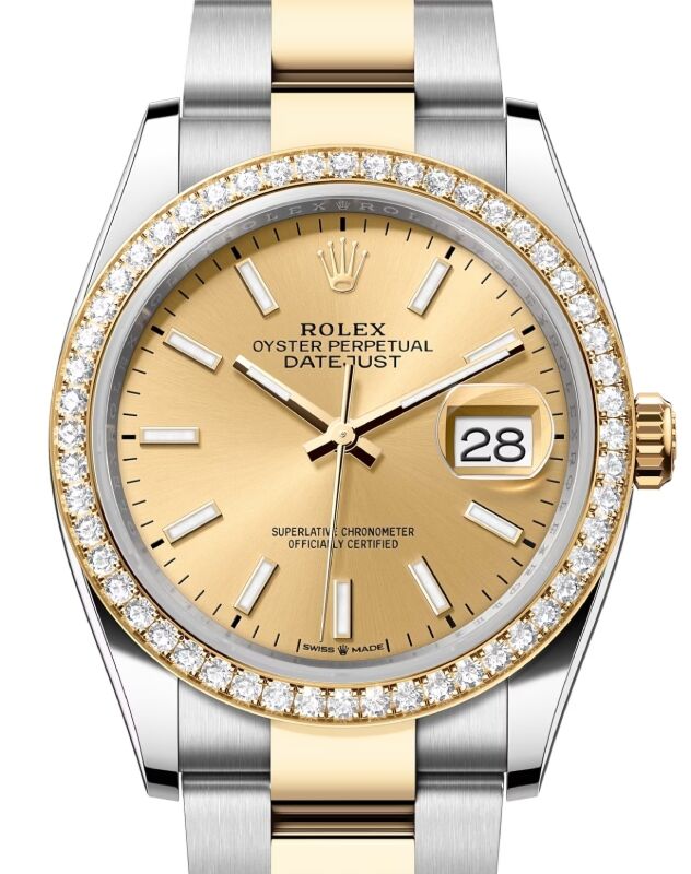 Rolex Datejust 36 36 mm 126283RBRCSO Steel/Yellow Gold/Diamonds Champagne