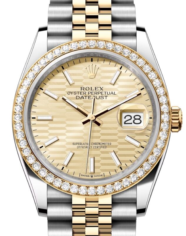 Rolex Datejust 36 36 mm 126283RBRGFMSJ Steel/Yellow Gold/Diamonds Golden