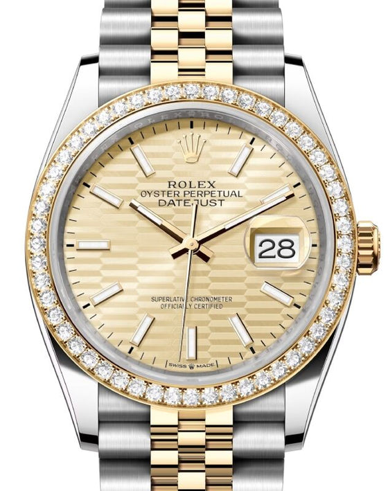 Rolex Datejust 36 36 mm 126283RBRGFMSJ Steel/Yellow Gold/Diamonds Golden