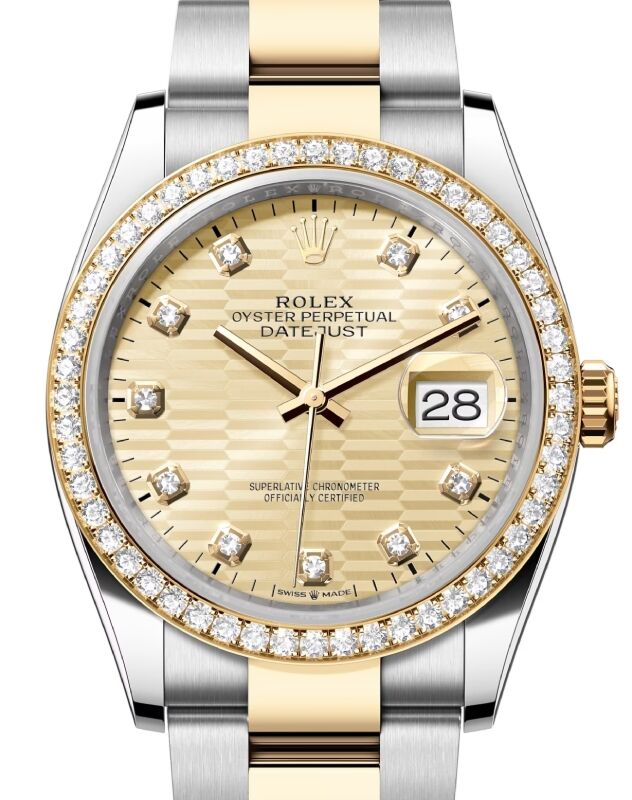 Rolex Datejust 36 36 mm 126283RBRGOLFMDO Steel/Yellow Gold/Diamonds Golden