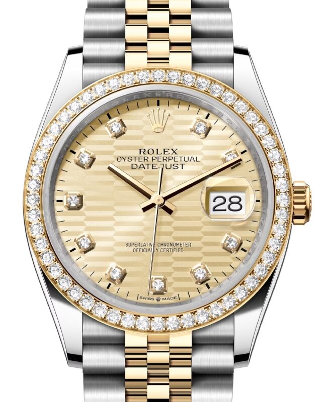 Rolex Datejust 36 36 mm 126283RBRGOMDJ Steel/Yellow Gold/Diamonds Golden