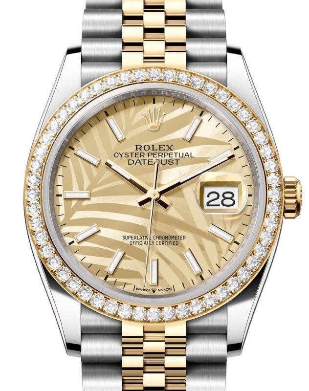 Rolex Datejust 36 36 mm 126283RBRGSJ Steel/Yellow Gold/Diamonds Golden