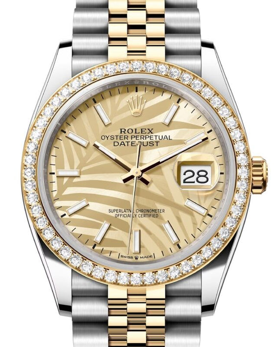 Rolex Datejust 36 36 mm 126283RBRGSJ Steel/Yellow Gold/Diamonds Golden