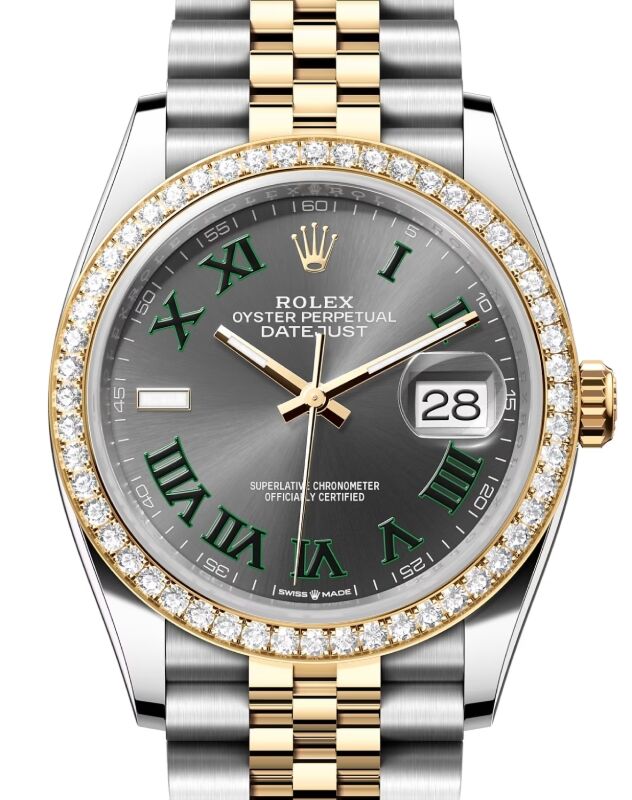 Rolex Datejust 36 36 mm 126283RBRSJ Steel/Yellow Gold/Diamonds Slate