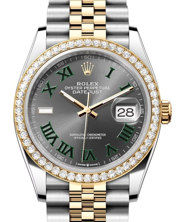 Rolex Datejust 36 36 mm 126283RBRSJ Steel/Yellow Gold/Diamonds Slate