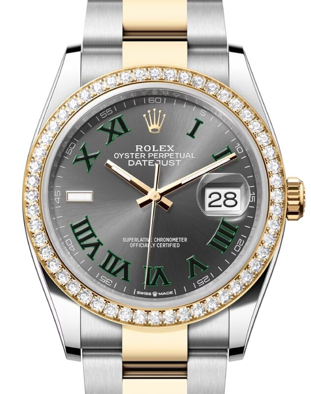 Rolex Datejust 36 36 mm 126283RBRSO Steel/Yellow Gold/Diamonds Slate
