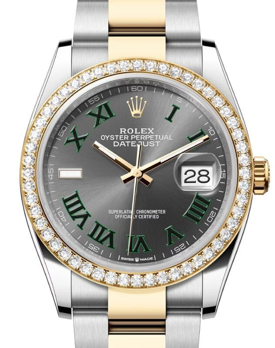 Rolex Datejust 36 36 mm 126283RBRSO Steel/Yellow Gold/Diamonds Slate