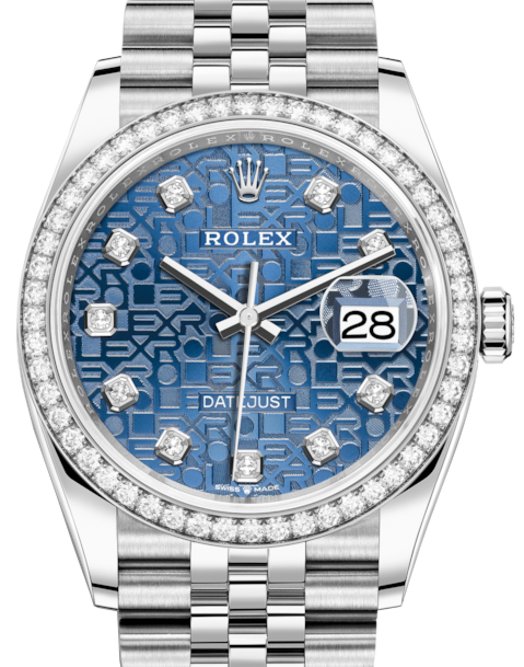 Rolex Datejust 36 36 mm 126284RBRBJDJ Steel/White Gold/Diamonds Blue