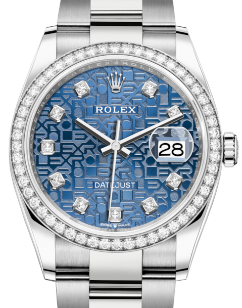 Rolex Datejust 36 36 mm 126284RBRBJDO Steel/White Gold/Diamonds Blue