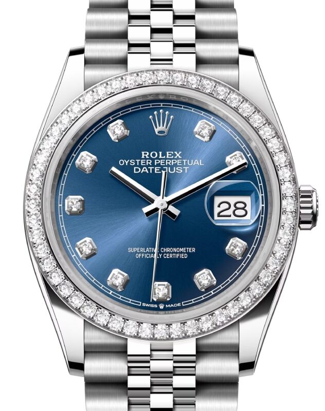 Rolex Datejust 36 36 mm 126284RBRBLDJ Steel/White Gold/Diamonds Blue