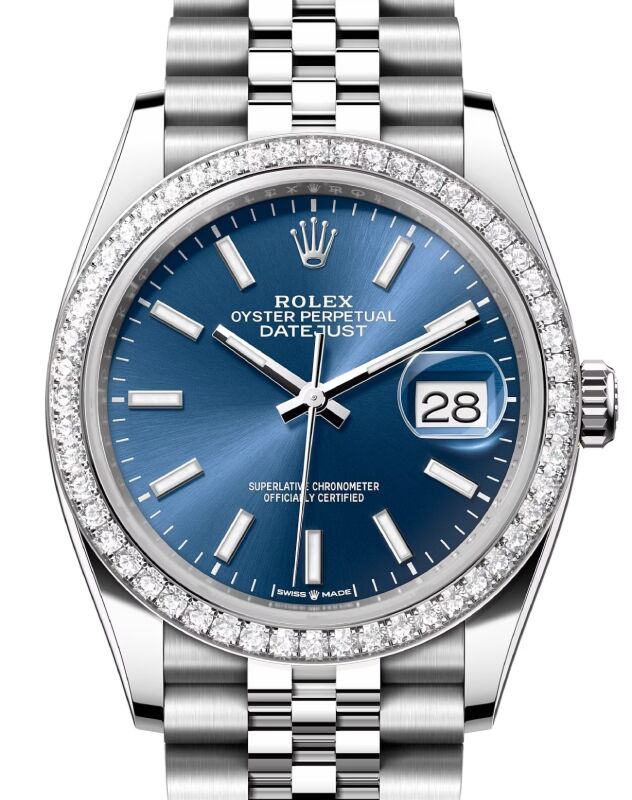 Rolex Datejust 36 36 mm 126284RBRBLSJ Steel/White Gold/Diamonds Blue