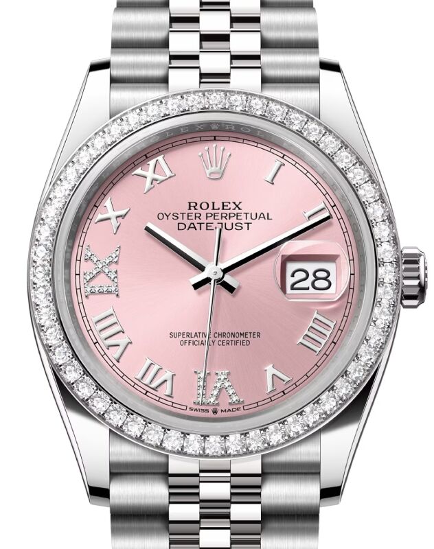 Rolex Datejust 36 36 mm 126284RBRPRDJ Steel/White Gold/Diamonds Pink