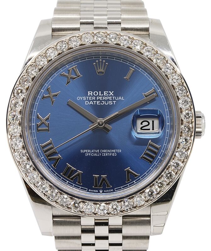 Rolex Datejust 41 41 mm 126300BRDJ Steel/White Gold/Diamonds Blue