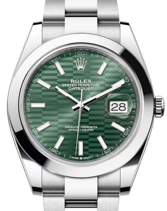 Rolex Datejust 41 41 mm 126300GRFMSO Steel Green