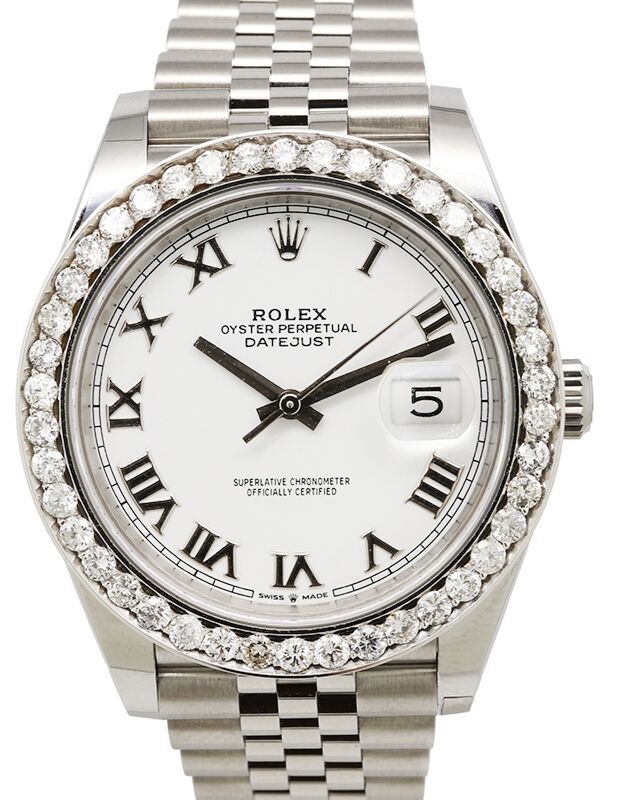 Rolex Datejust 41 41 mm 126300WRDJ Steel/White Gold/Diamonds White