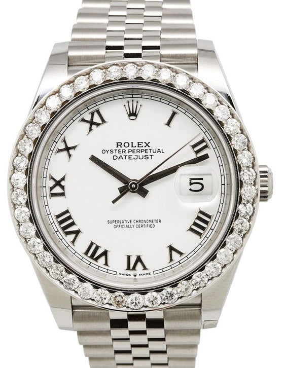 Rolex Datejust 41 41 mm 126300WRDJ Steel/White Gold/Diamonds White
