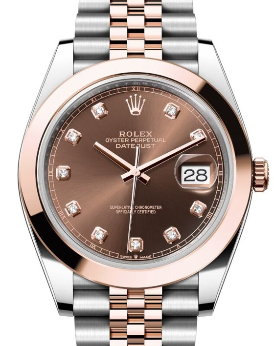 Rolex Datejust 41 41 mm 126301CDJ Steel/Rose Gold Chocolate