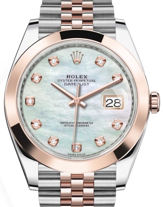 Rolex Datejust 41 41 mm 126301MDJ Steel/Rose Gold White Mother of Pearl