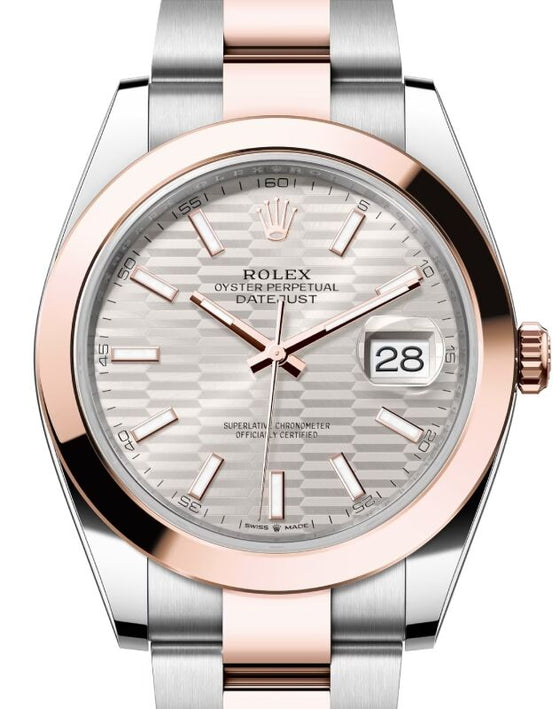 Rolex Datejust 41 41 mm 126301SFMO Steel/Rose Gold Silver