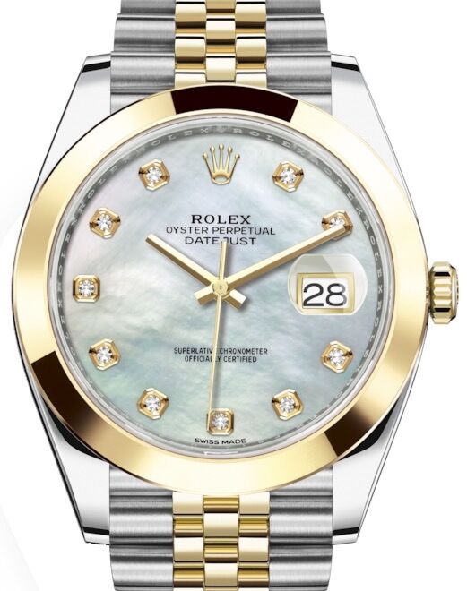 Rolex Datejust 41 41 mm 126303-MOPDJ Steel/Yellow Gold White Mother of Pearl