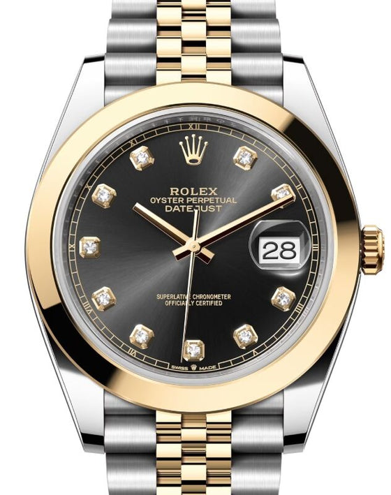 Rolex Datejust 41 41 mm 126303BLKDJ Steel/Yellow Gold Black