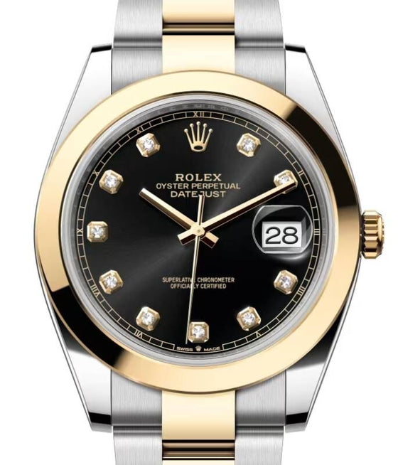 Rolex Datejust 41 41 mm 126303BLKDO Steel/Yellow Gold Black