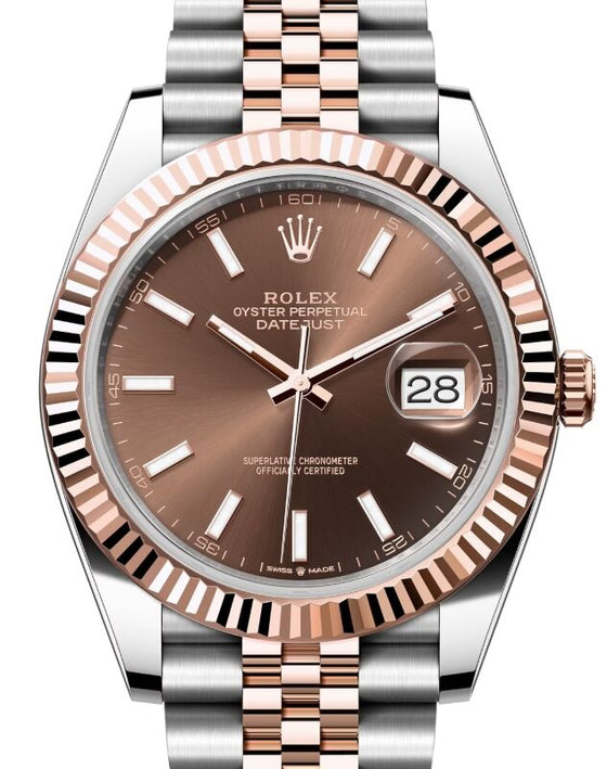 Rolex Datejust 41 41 mm 126331CSJ Steel/Rose Gold Chocolate